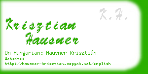 krisztian hausner business card